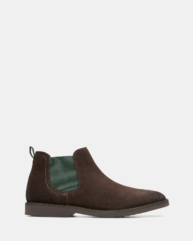 Men's Cozy Boots Atticus Lt Top Dark Brown Suede