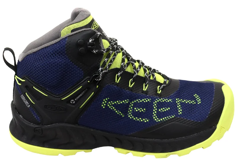 Men's Casual Boots Keen Mens Comfortable Lace Up NXIS EVO Mid Waterproof Boots