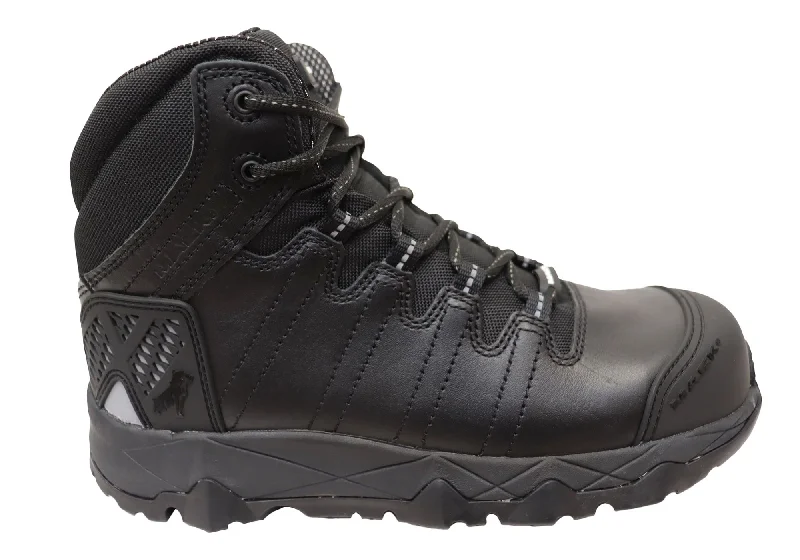 Men's Odor-Resistant Shoes Mack Mens Octane Leather Composite Toe Safety Boots With Zip