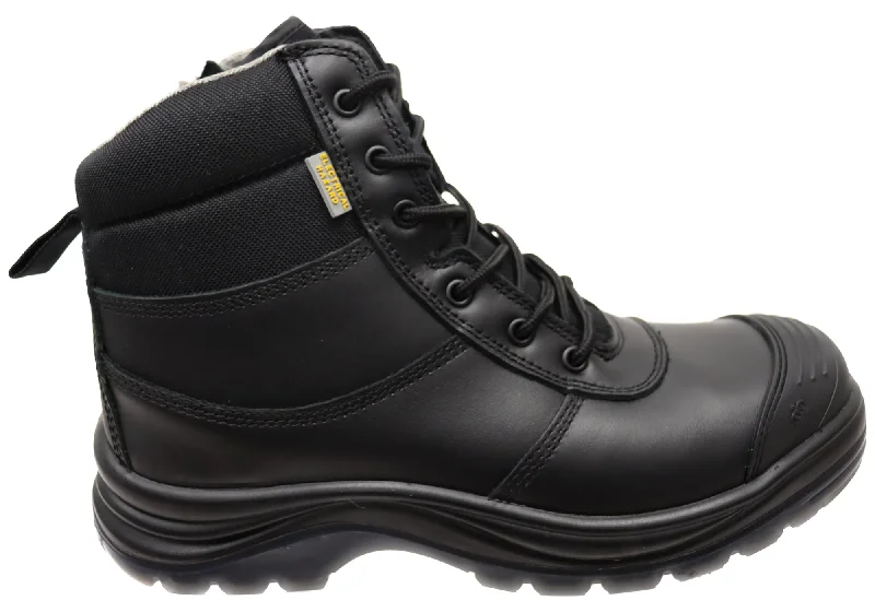 Men's Lightweight Boots KingGee Black Mens Tradie Zip Lace Composite Safety Work Boots Men's Lightweight Boots KingGee Black Mens Tradie Zip Lace Composite Safety Work Boots