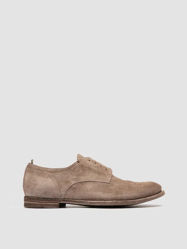 Men's Flexible Sole Boots ARCHIVE 500 - Taupe Suede Derby Shoes
