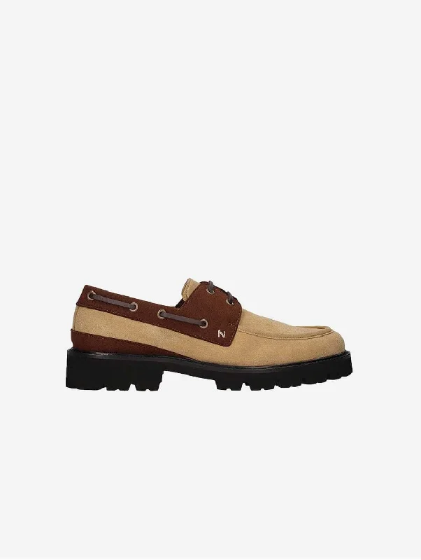 Men's Casual Shoes Dario Men's Vegan Suede Boat Shoes | Beige