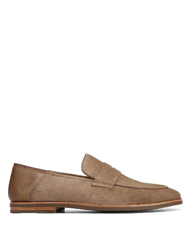 Men's Seamless Design Boots Giacomo Taupe Suede
