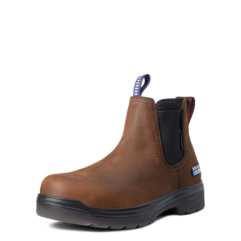 Men's Waterproof Boots Ariat Turbo Chelsea USA Assembled Waterproof Carbon Toe Work Boot Style 10036738 Men's Waterproof Boots Ariat Turbo Chelsea USA Assembled Waterproof Carbon Toe Work Boot Style 10036738
