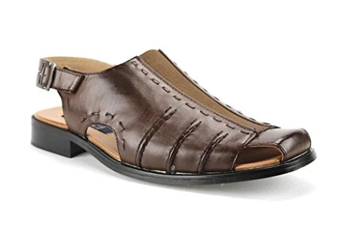 Men's Seamless Design Shoes Men's 33225 Leather Lined Sling Back Covered Toe Dress Sandals Men's Seamless Design Shoes Men's 33225 Leather Lined Sling Back Covered Toe Dress Sandals