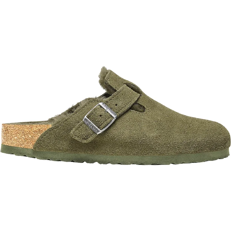 Limited-Time Shoe Discounts On Top Brands Unisex Birkenstock Boston Shearling Thyme Suede Limited-Time Shoe Discounts On Top Brands Unisex Birkenstock Boston Shearling Thyme Suede