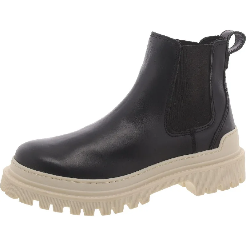 Men's Modern Shoes Steve Madden Mens Bodee Leather Lugged Sole Chelsea Boots