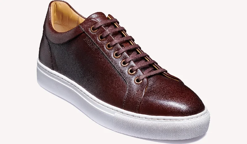 Men's Waterproof Shoes Barker Sam Sneaker - Chestnut Hand Painted