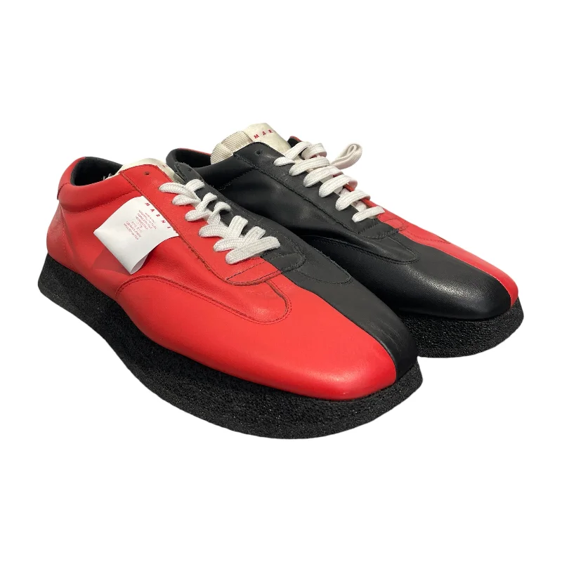 Men's Stylish Shoes MARNI/Low-Sneakers/EU 44/Leather/RED/red/blk split