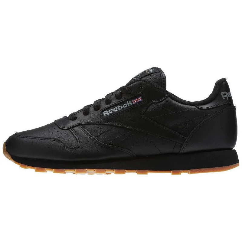 Men's Flexible Shoes CL Leather Sneaker (Black/Gum)