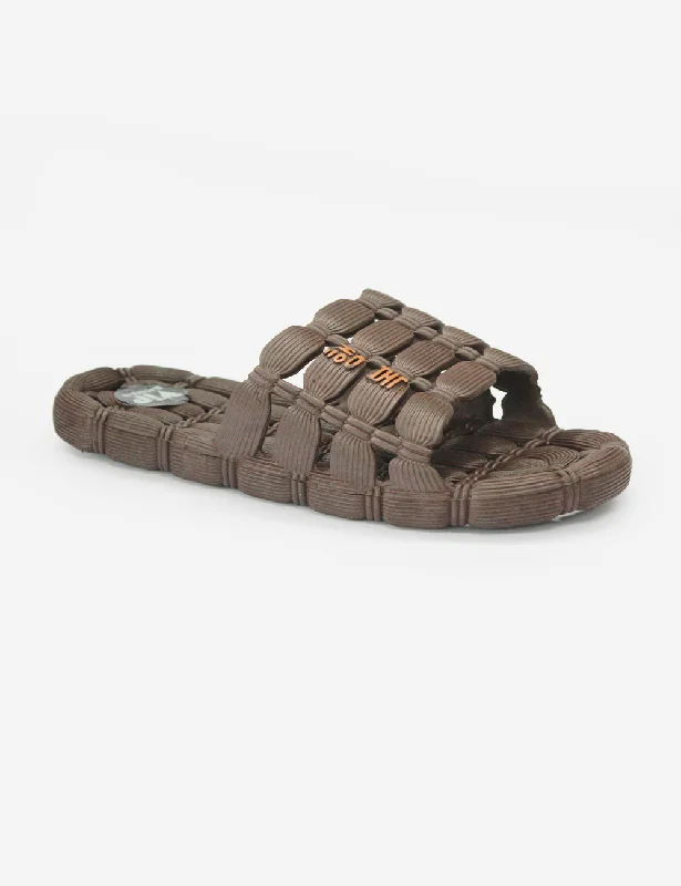 Men's Moisture-Wicking Shoes Brown | Shower Slippers with Drainage Holes for men