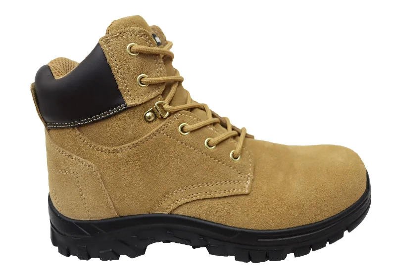 Men's Eco-Friendly Boots Mack Mens Leather Carpenter Lace Up Zip Safety Boots