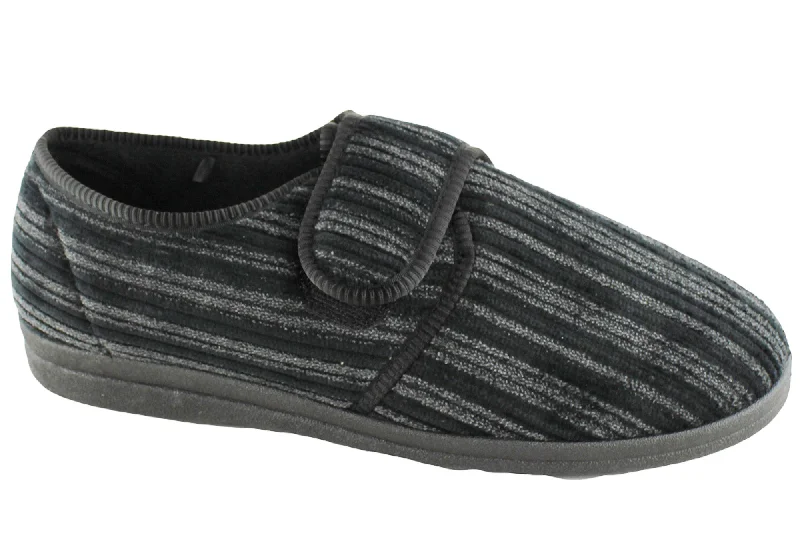 Men's Seamless Design Boots Grosby Thurston Mens Adjustable Strap Indoor Slippers