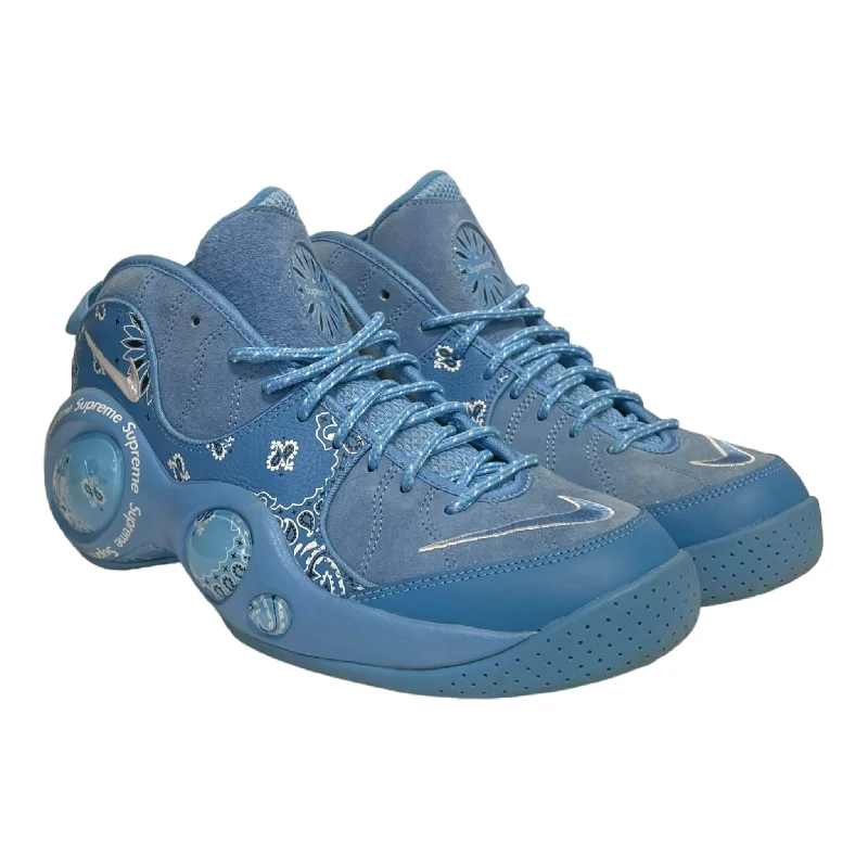 Men's Soft Boots NIKE/Supreme/Hi-Sneakers/US 9/Paisley/Leather/BLU/AIR ZOOM FLIGHT 95