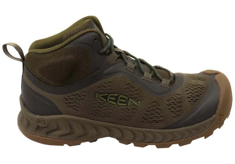 Men's Comfortable Shoes Keen Mens Comfortable Lace Up NXIS Speed Mid Boots