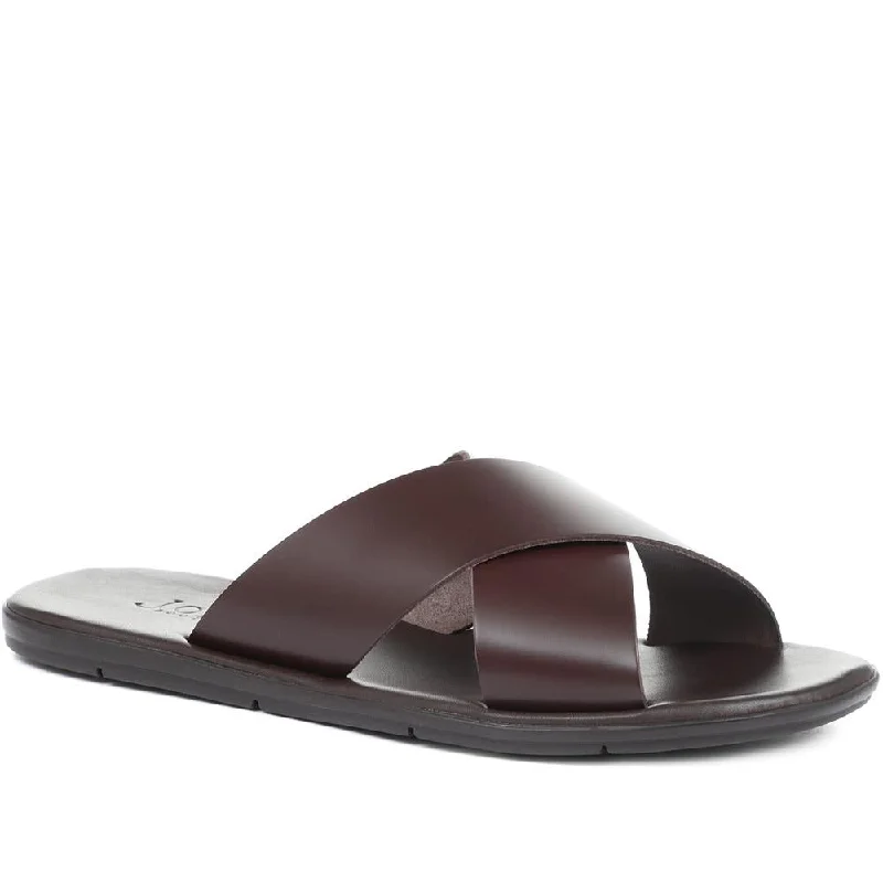 Clearance Sale On Trendy Footwear While Supplies Last Eli Leather Slider Sandals - ELI / 318 611 Clearance Sale On Trendy Footwear While Supplies Last Eli Leather Slider Sandals - ELI / 318 611
