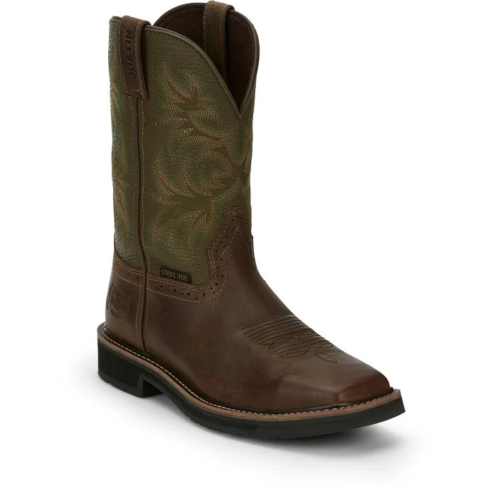 Fashion-Forward Shoes For Men JUSTIN DRILLER STEEL TOE WORK BOOT STYLE SE4688