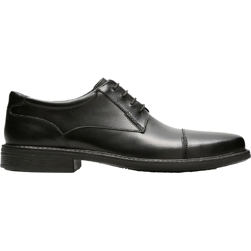 Men's Lightweight Shoes Men's Bostonian Wenham Cap Black Leather