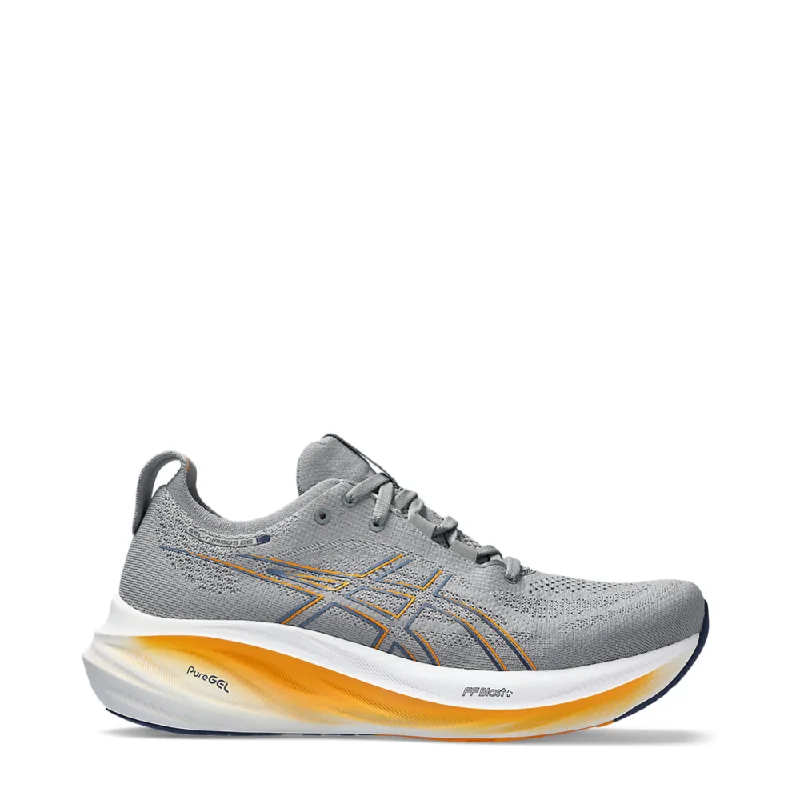 Men's Versatile Boots Asics Men's GEL-NIMBUS 26 Sneaker in Sheet Rock/Thunder Blue