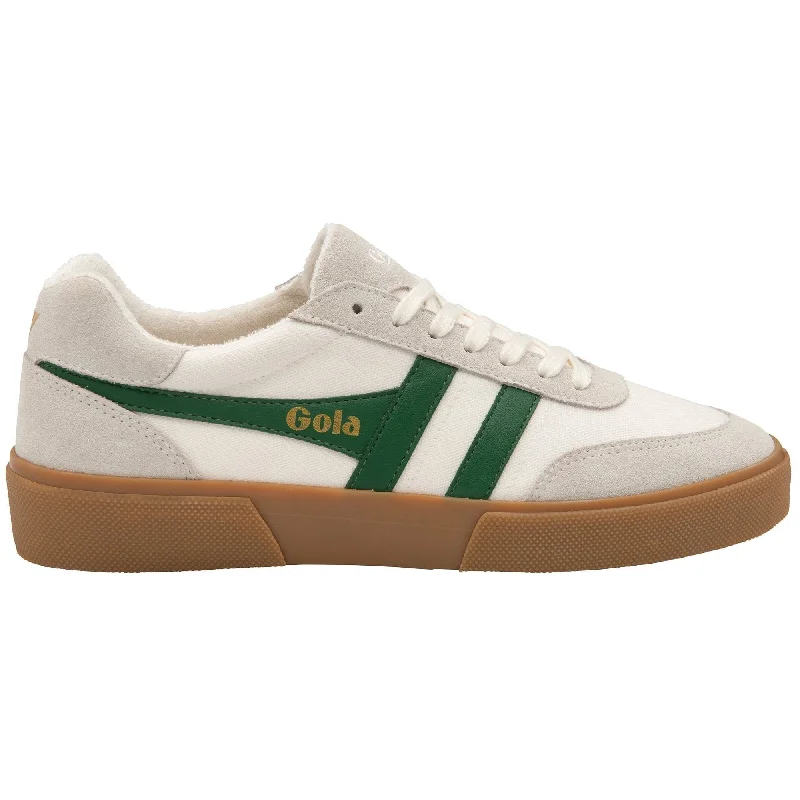 Men's Adaptive Fit Boots Classic Match Point Sneakers (Off White + Green + Gum)