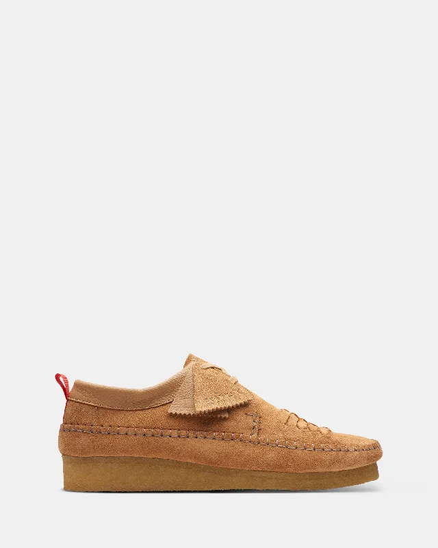 Men's Breathable Shoes Weaver Weft Light Tan Suede