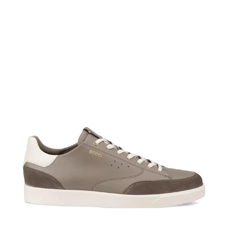 Men's Breathable Shoes Ecco Men's Street Lite Court Sneakers in Dark Clay/Taupe