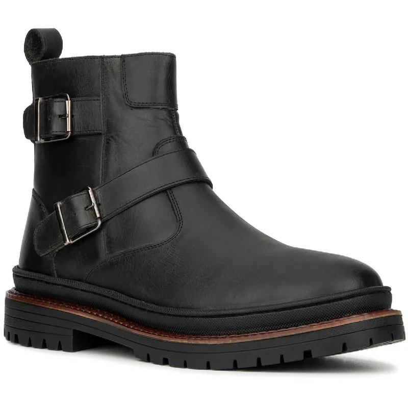 Men's Soft Shoes Reserved Footwear Mens Leather Ankle Motorcycle Boots