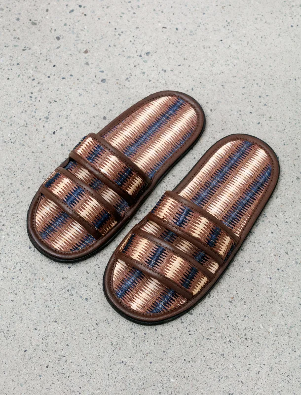 Weekend Special Offer On Sports Shoes Duotone Summer Slides Brown Blue