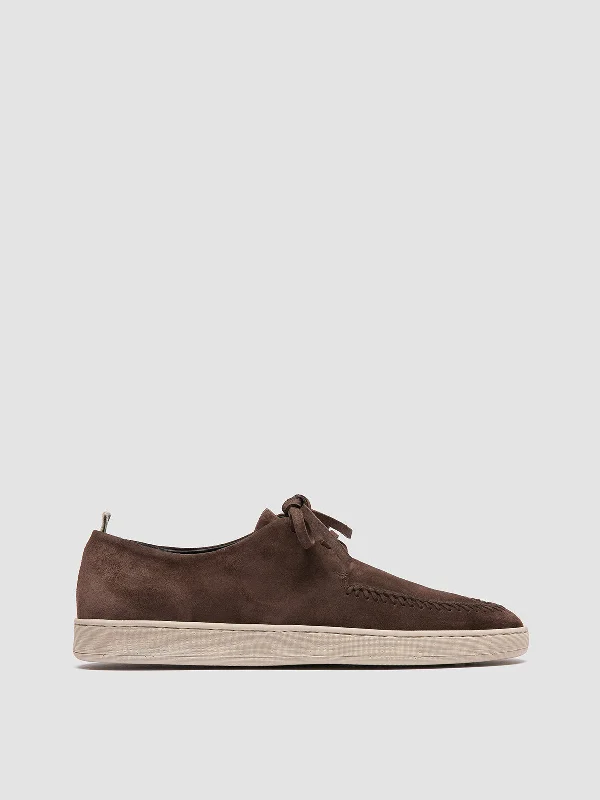 Men's Minimalist Boots HERBIE 012 - Brown Suede Derby Shoes