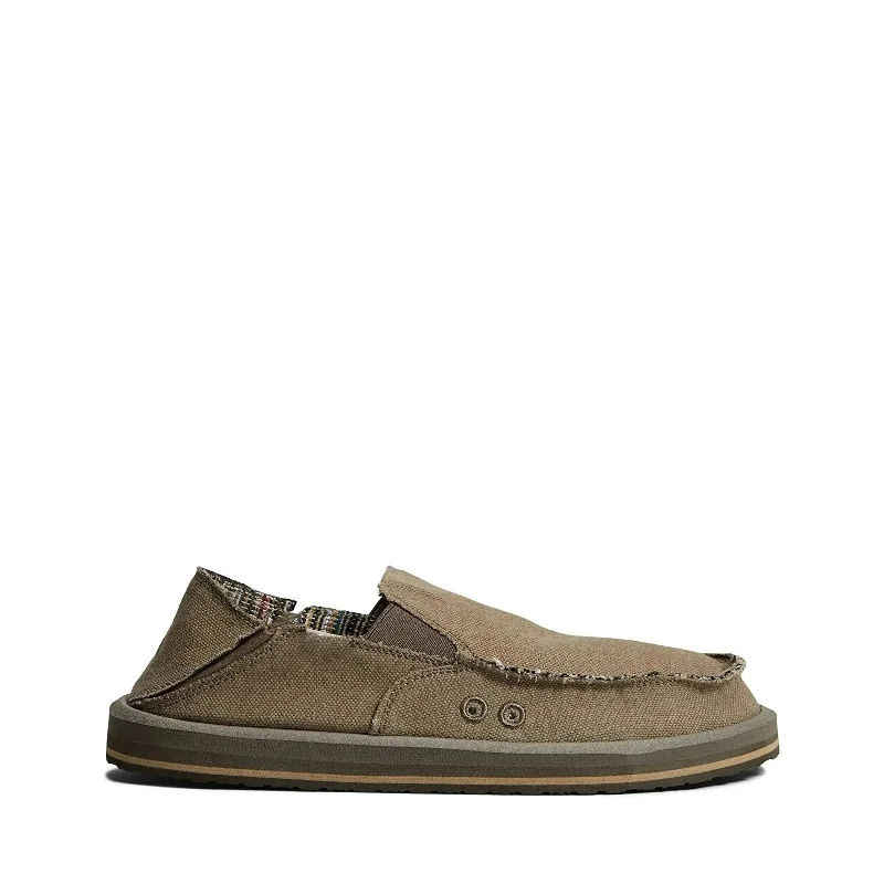 Men's Shock-Resistant Shoes Men's Shoes Sanuk VAGABOND SOFT TOP HEMP Slip On Loafers 1117753 EARTH Men's Shock-Resistant Shoes Men's Shoes Sanuk VAGABOND SOFT TOP HEMP Slip On Loafers 1117753 EARTH