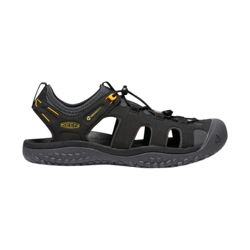 Men's Flexible Boots KEEN Men's Solr Sandal - Black/Gold