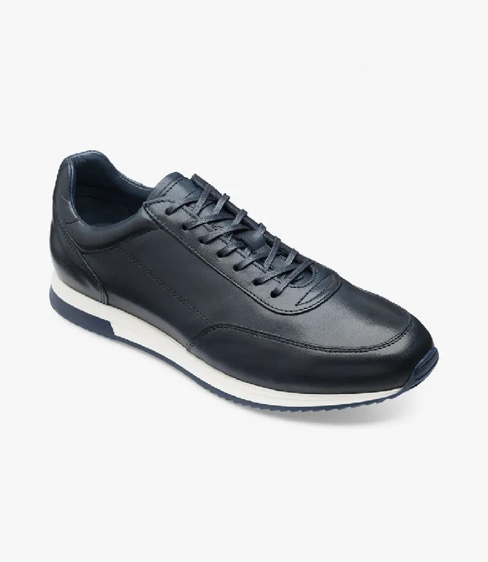Men's Breathable Shoes LOAKE  Bannister - Leather Sneakers - Navy
