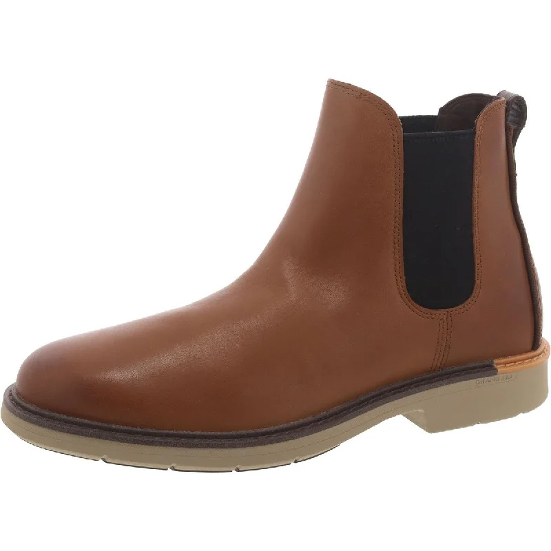Men's Sporty Shoes ZeroGrand Cole Haan Mens Faux Leather Pull On Chelsea Boots