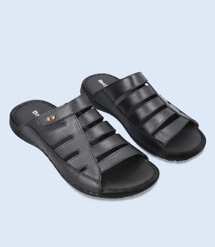 Men's Cozy Boots BM5669-BLACK-Men Slipper