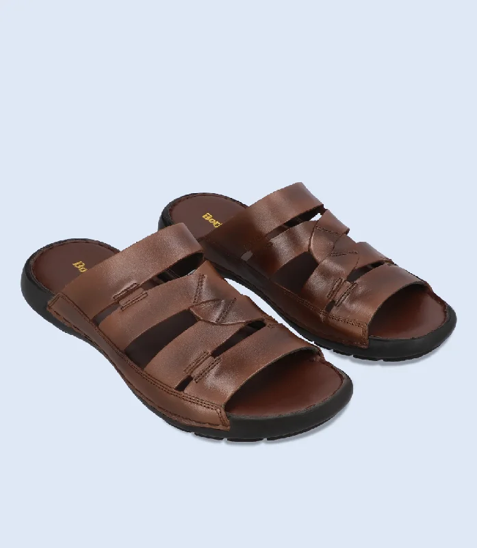 Men's Premium Shoes BM5989-BROWN-Men Slipper