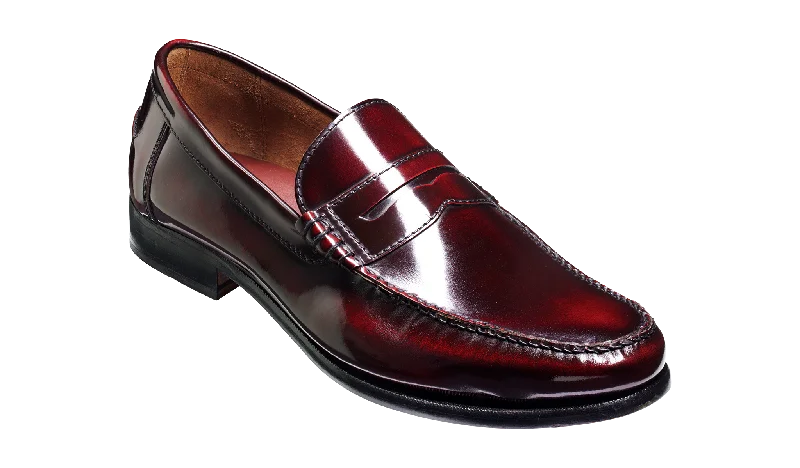 Men's Energy-Return Shoes Newington - Burgundy Hi-Shine