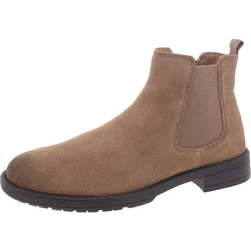 Men's Slip-Resistant Boots Steve Madden Mens Colley Suede Slip On Chelsea Boots