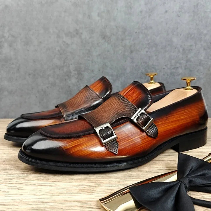 Hot Deals On Casual Shoes Men's Luxury Slip-on Patent Leather Monk Strap Casual Business Loafers Hot Deals On Casual Shoes Men's Luxury Slip-on Patent Leather Monk Strap Casual Business Loafers