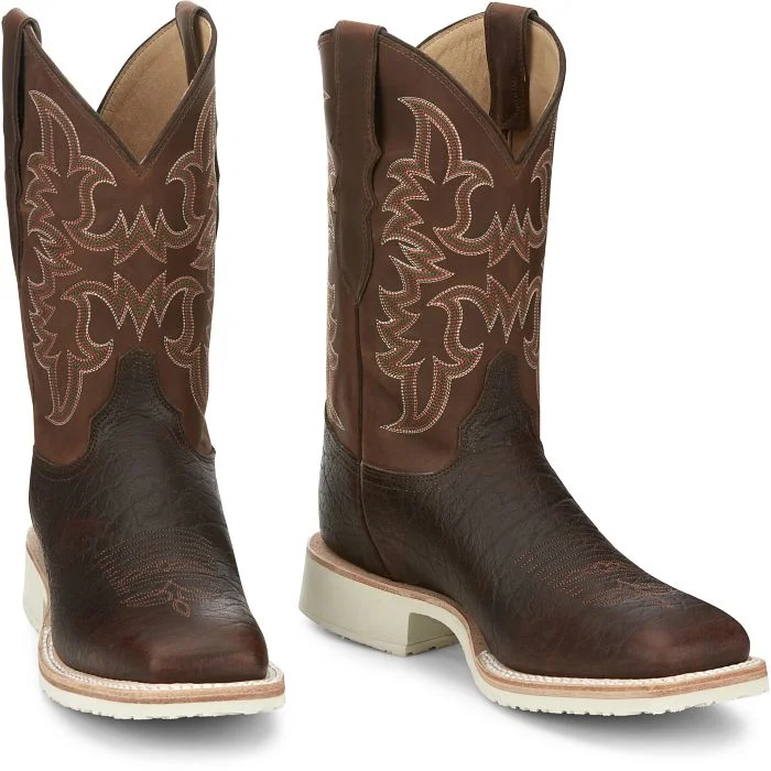 Men's Soft Shoes Justin Mens Ryker Square Toe Western Boots Style AQ7070