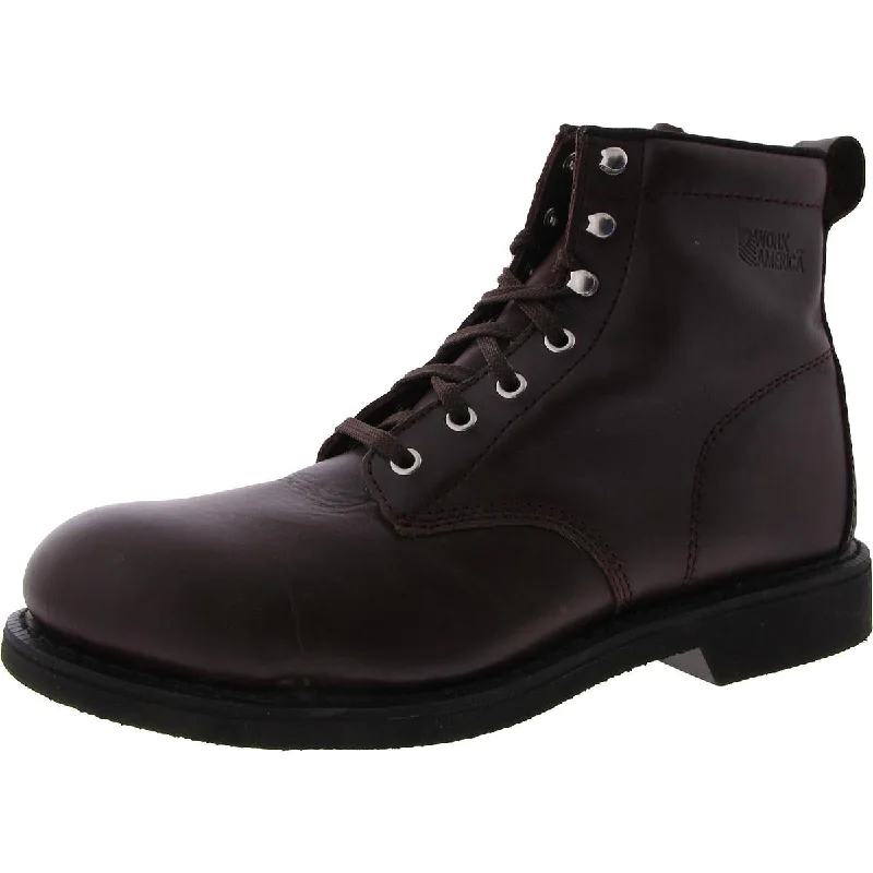 Men's Casual Shoes Work America Mens 6" Steel Toe Leather Work Boots