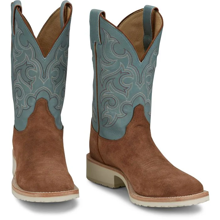 Men's Adaptive Fit Boots Justin Mens Alamo Bent Rail Boots Style BR390
