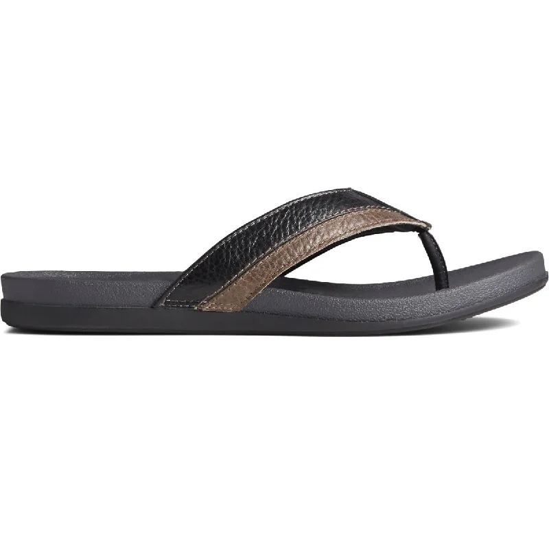 Men's Cushioned Shoes Sperry Men's Plushwave Dock Slide in Black
