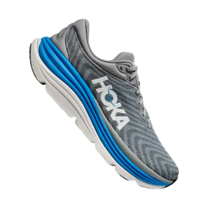 Men's Cozy Boots HOKA Men's Gaviota 5 - Limestone/Diva Blue