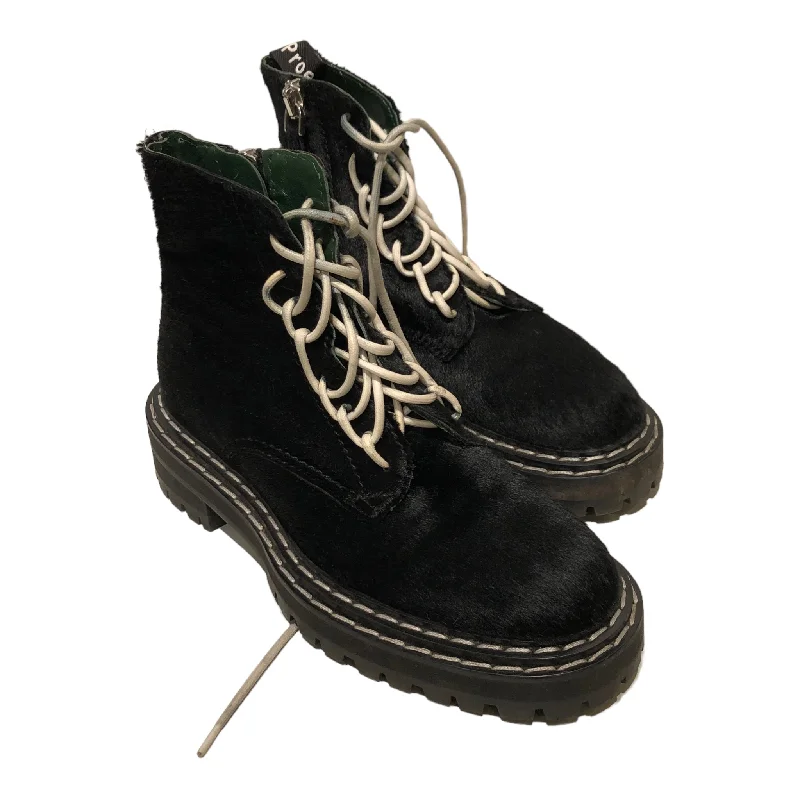Men's Durable Boots PROENZA SCHOULER/Hi-Sneakers/US 6/Fur/BLK