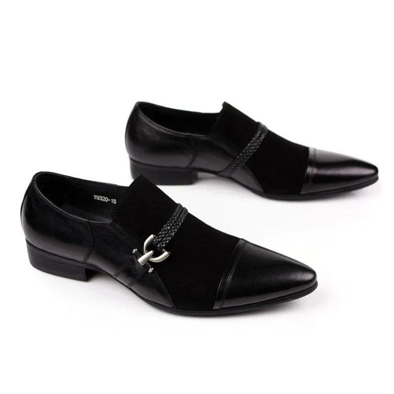 Men's Comfortable Shoes Men's Genuine Suede Leather Black Slip On Shoes for Wedding Business Men's Comfortable Shoes Men's Genuine Suede Leather Black Slip On Shoes for Wedding Business