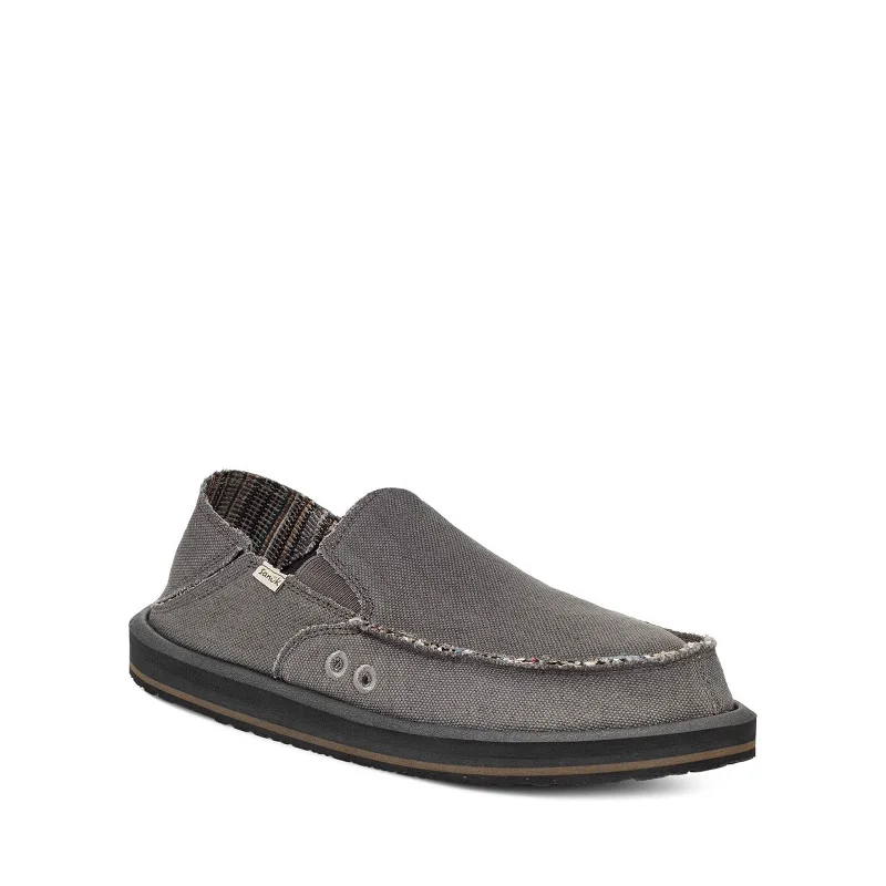 Men's Moisture-Wicking Shoes Men's Shoes Sanuk VAGABOND SOFT TOP HEMP Slip On Loafers 1117753 GREY Men's Moisture-Wicking Shoes Men's Shoes Sanuk VAGABOND SOFT TOP HEMP Slip On Loafers 1117753 GREY