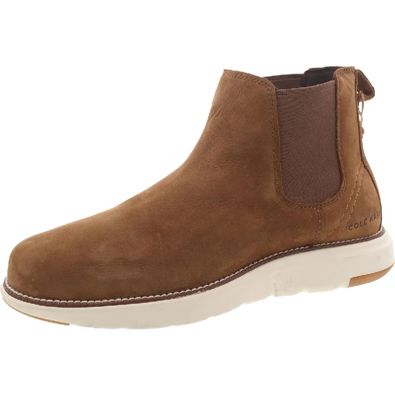 Men's Sporty Boots Cole Haan Mens Atlantic Faux Suede Water Resistant Chelsea Boots