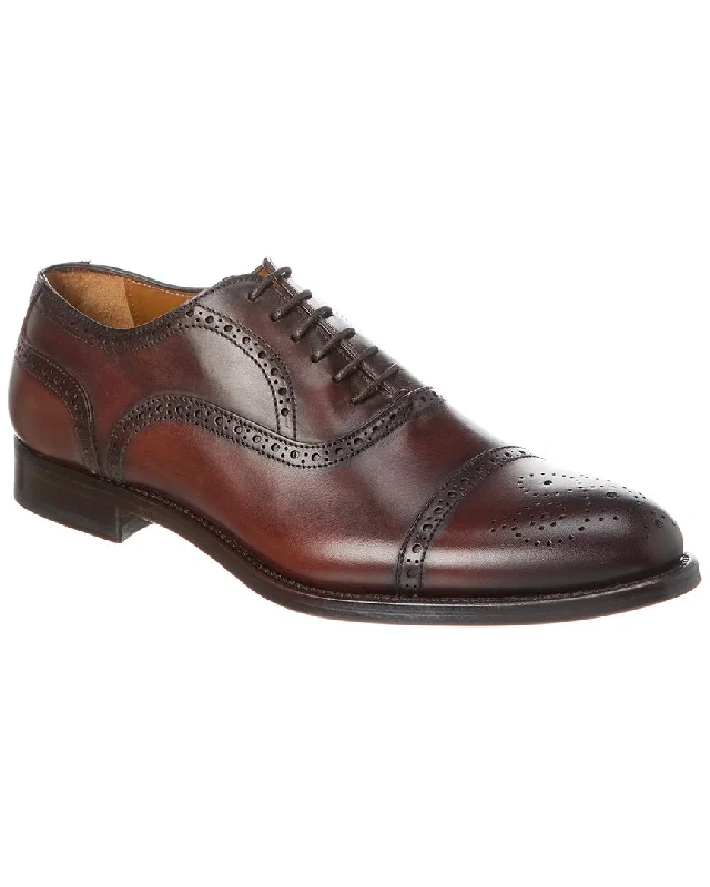 Men's Moisture-Wicking Shoes Antonio Maurizi Cap Toe Leather Oxford