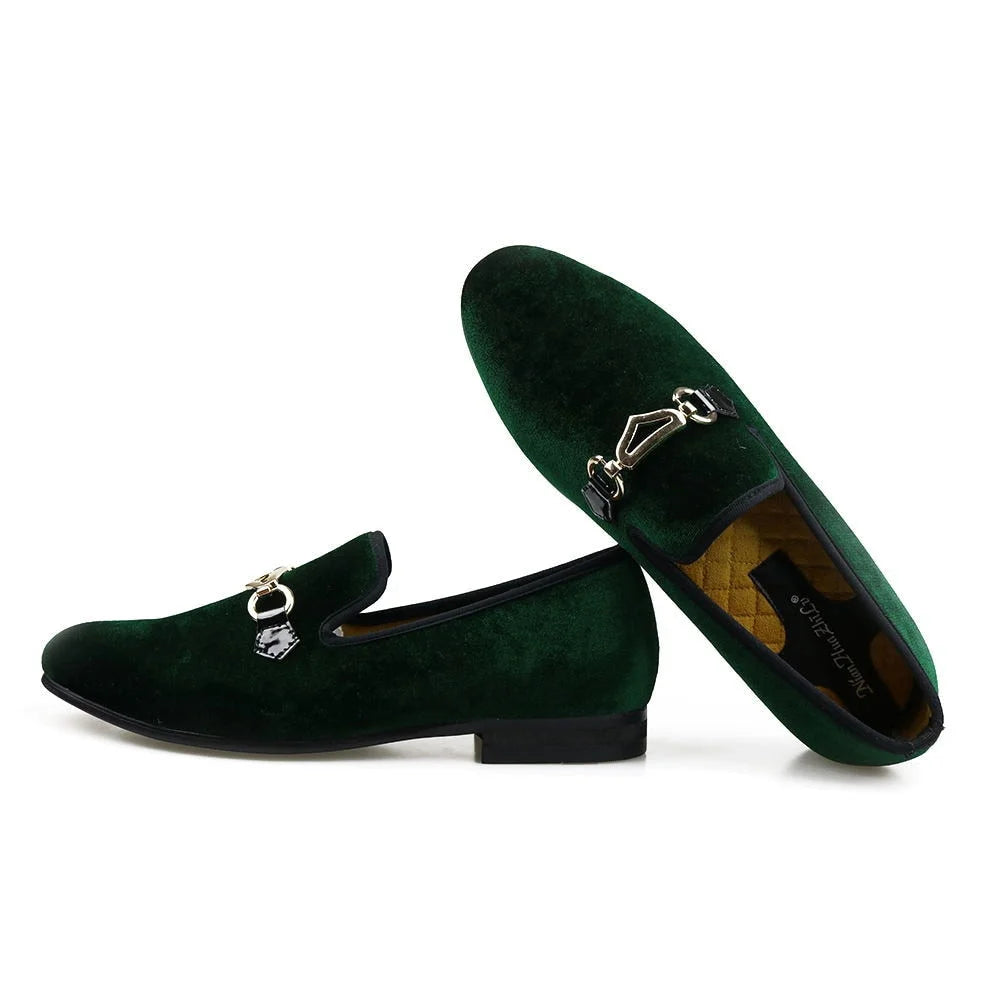 Elegant Shoes For Formal Events Spring Solid Velvet Heart Metal Buckle Slip-On Party Loafers for Men Elegant Shoes For Formal Events Spring Solid Velvet Heart Metal Buckle Slip-On Party Loafers for Men