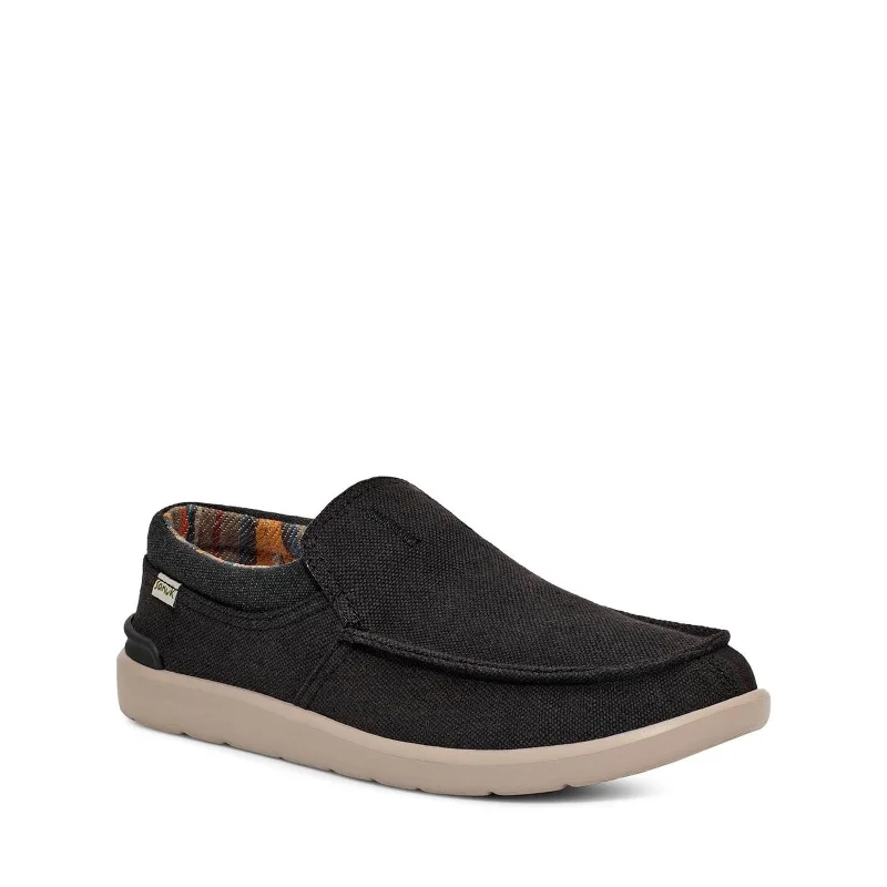 Men's Shock-Absorbing Shoes Men's Shoes Sanuk SIDEWALK SURFER LITE 2 SL Casual Slip Ons 1152132 BLACK Men's Shock-Absorbing Shoes Men's Shoes Sanuk SIDEWALK SURFER LITE 2 SL Casual Slip Ons 1152132 BLACK